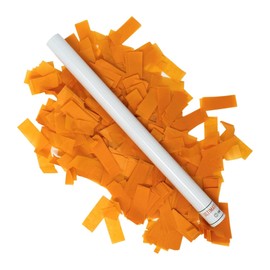 Ultimate Confetti Wand 14 inch Confetti Launcher Wand, Orange, 8 Pack - Great for Parties, Weddings and Events Tissue, Metallic and Biodegradable Options