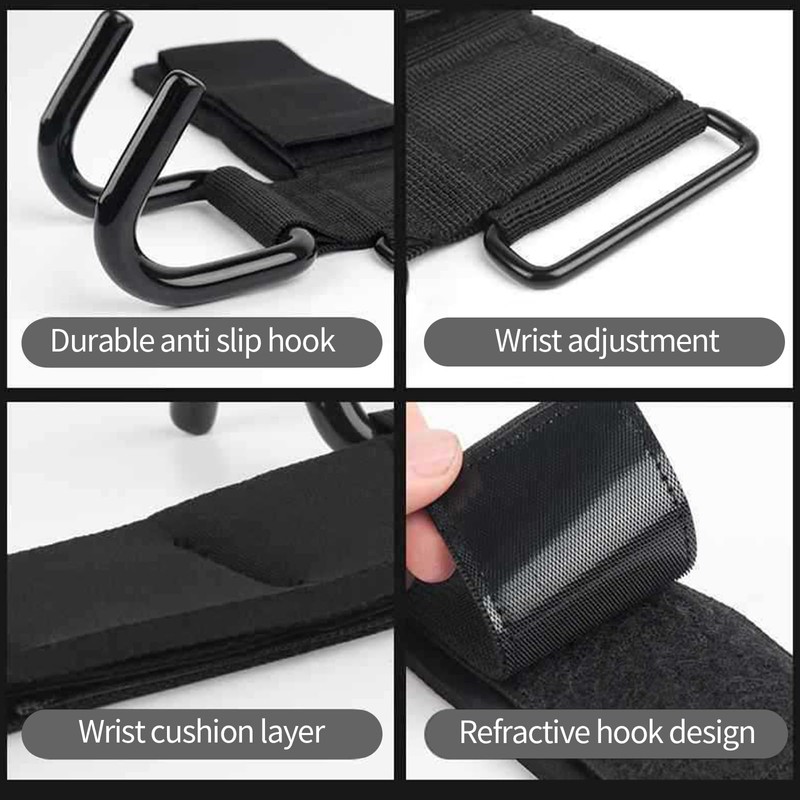 YTSMFL Lifting Straps Strength Training, 10 mm Padded Wrist Protection