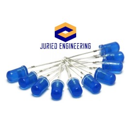 Juried Engineering 25 x Blue LED 5mm Round Wide Angle Diffused LED Light Emitting Diode Bright PCB