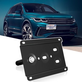 Front License Plate Bracket Compatible with Volkswagen Arteon 2019-2023, Volkswagen Jetta and GLI 2019-2023 No Drill Tow Hook License Plate Holder, Car Tag Frame, Bumper Relocator Adapter Kit