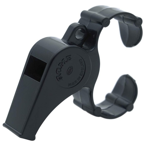 Acme 660F Thunderer Plastic Whistle With Finger Grip Regular, Black