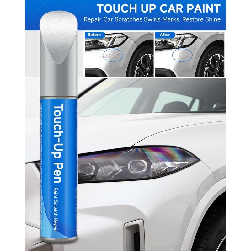 NH-830M Lunar Silver Metallic Touch Up Paint Compatible with Honda