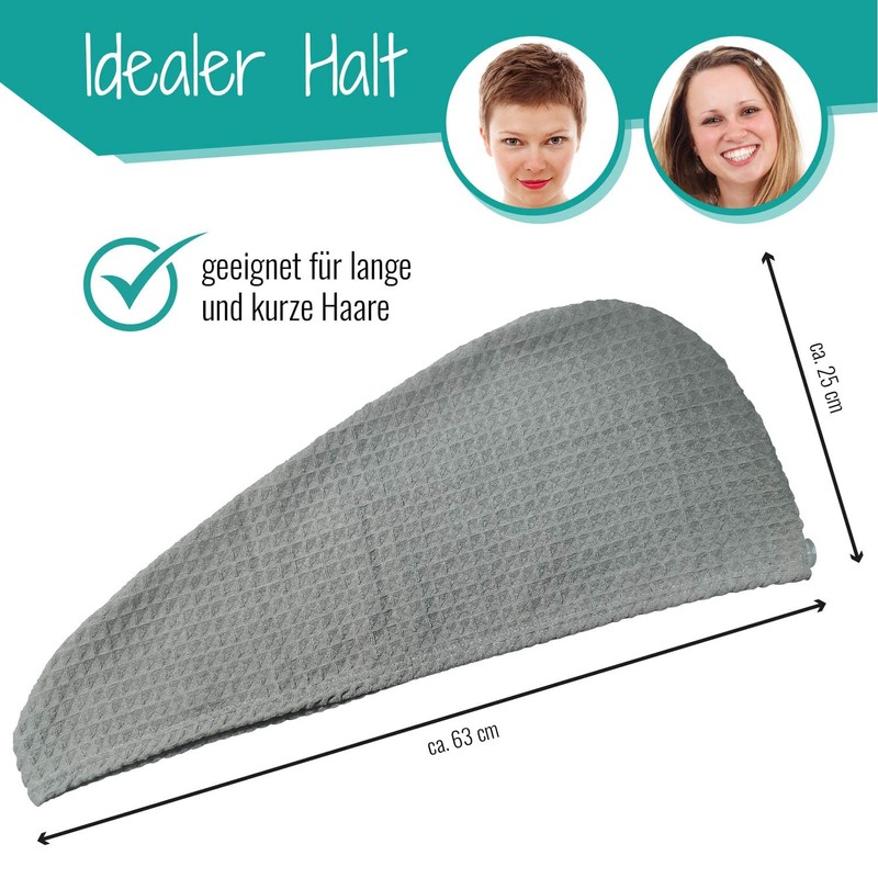 Lead Care Hair Turban, Hair Drying Towel, Set of 3,