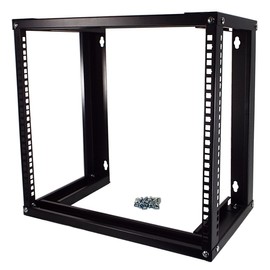 CNAweb 9U Wall Mount Open Frame 19" Server Equipment Rack 12 inch Depth – Black
