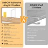 OKPOW Acrylic Shelf Dividers for Closet Organization - 10" Tall