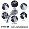 DOILIESE High Pressure Shower Head with Handheld Spray 6 Settings