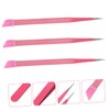 FOMIYES 3pcs Tweezers for Nail Art Premium Manicure Decal Pressing
