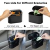 Ginsco 2 Pack Mini Car Trash Can with Lid, Small