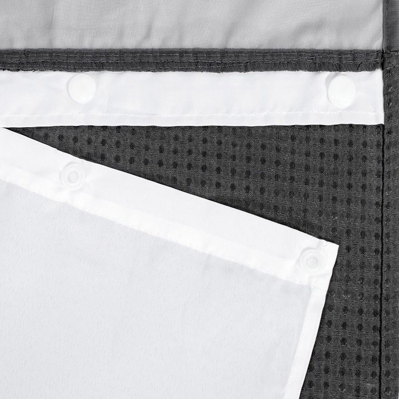 River Dream Heavyweight No Hooks Required Dotted Waffle Weave Shower