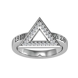King Greek DELTA SIGMA THETA STERLING SILVER TRIANGLE RING DST-R002 (6)