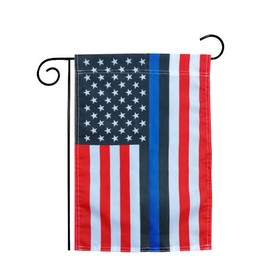 TopAAA Thin Blue Line Police American US Garden Flag 12 x 18 inches (Red & White)