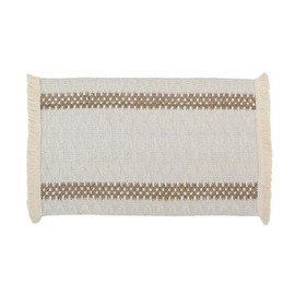 Burlap Coaster - Festive Color Stripe Woven Mat (2 Twine Type)