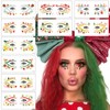 10 Sheets Christmas Eyeshadow Face Tattoo Stickers Eyeliner Decals Santa