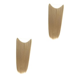 FOMIYES Pcs Piece Real Hair Extensions Dark Brown Fish Line Hair Extensions High Temp Fiber Styling Versatility Instant Glamour for Women