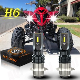 aqj Headlights For Yamaha-Raptor 700 700R 2006 2007-2018 White 6000K LED Bulb H6M 2x