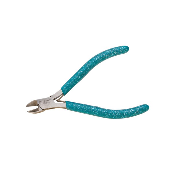 Glitter Handled Carbide Jaw Memory Wire Cutters, 4-1/2 Inches | PLR-255.80G