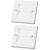electrosmart White Single Gang Brushplate with White Brushes/Brush Strip Wallplate/Wall