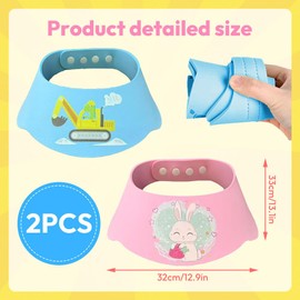 Baby Shampoo Shower Cap - Protects Eyes, Ears and Face from Shampoo and Water - Soft EVA with Adjustable Closure for Babies and Toddlers