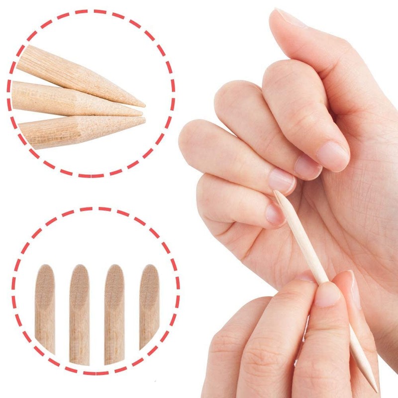 AMOSTBY Orange Sticks For Nails - 150PCS Wooden Cuticle Pusher