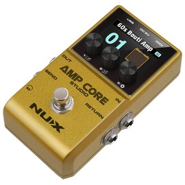 NU-X | Amp Core Studio Guitar Pedal | Compact Amp Simulator with 26 Amp Models, 33 Cabinet Emulations & Custom IRs | Portable Multi-Effects Pedal for Guitarists