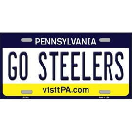 Smart Blonde Go Steelers Pennsylvania License Plate For All Cars or Trucks