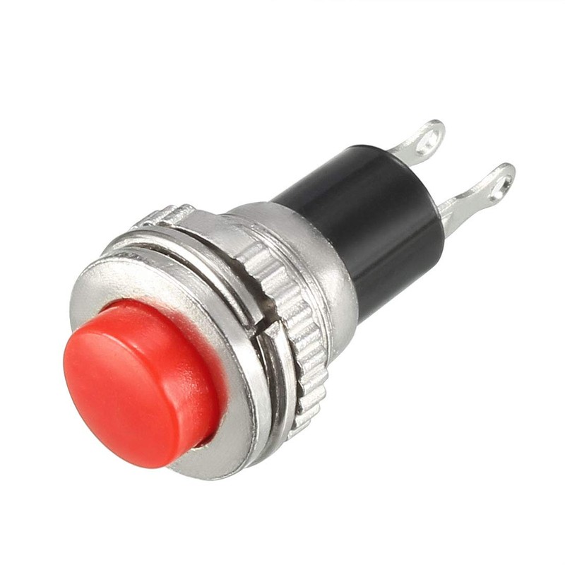 uxcell 10mm Mounting Red Momentary Push Button Switch SPST NO