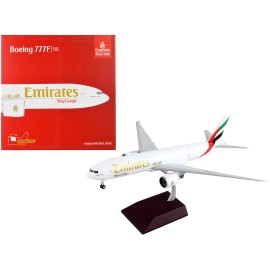 DCD Boeing 777F Commercial Aircraft Emirates Airlines-SkyCargo White Striped Tail Gemini 200 Interactive Series for Collections