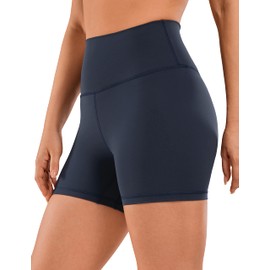 CRZ YOGA Pantalones Cortos de Motociclista de Sensación Desnuda para Mujer Yoga 3 4 6 10 Pulgadas Armada X-Grande