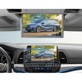 BIBIBO 3Pcs for 2025 Honda Odyssey Screen Protector 2025 Honda Odyssey (Touring/Elite) 9"Navigation Display& 12.8 Inch Rear Entertainment Screen [Anti Glare& Scratch Ultra-Clear] 2025 Honda Odyssey Accessories Odyssey 2025