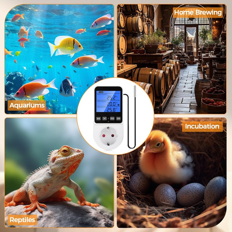 Timer Socket 230 V Heemol Digital Thermostat Heating Smart for
