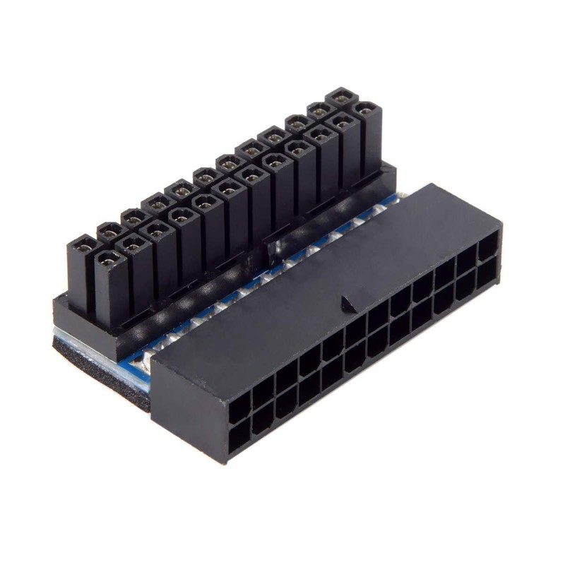JSER ATX 24Pin Female to 24pin Male 90 Degree Power