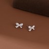 SLUYNZ Solid 925 Sterling Silver Tiny Bow Earrings Stud for