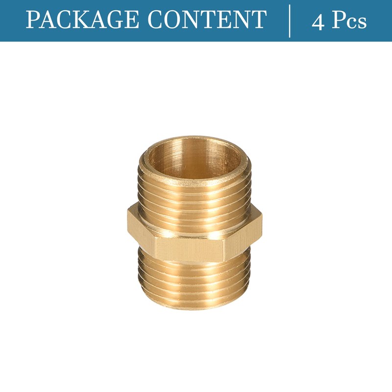QUARKZMAN G3/8 Male Thread Nipple x 4 Pieces Straight Hex