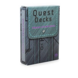 Dice Dungeons Quest Decks: Neon Dystopia | Sci-fi Cyberpunk Roleplaying Open-Ended Quest Prompt Cards