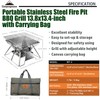 CAMPINGMOON Stainless Steel Foldable Camping Grills Portable Wood Burning Charcoal