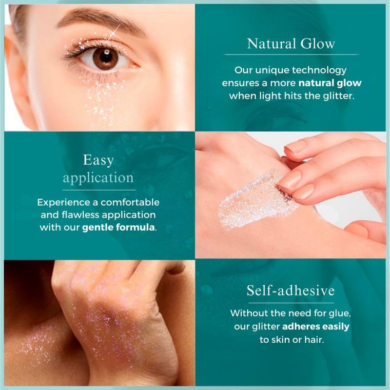 Biodegradable Glitter Eco Friendly Red 4g Size 0.2mm Glitter Face