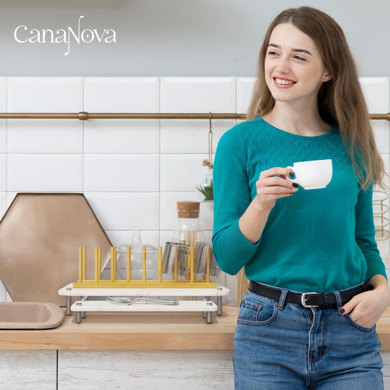 CanaNova 2Tiers Small Large Stone Drying Mat for Kitchen Counter