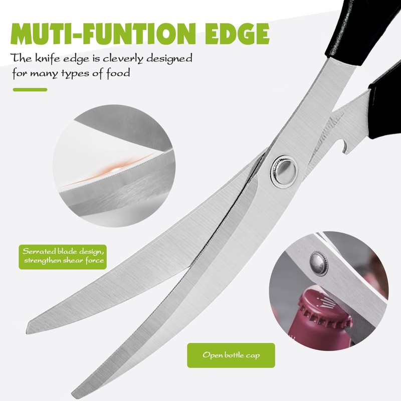 Kitchen Scissors, Korean Barbecue Sheras and Tongs Set,Kitchen Scissors for