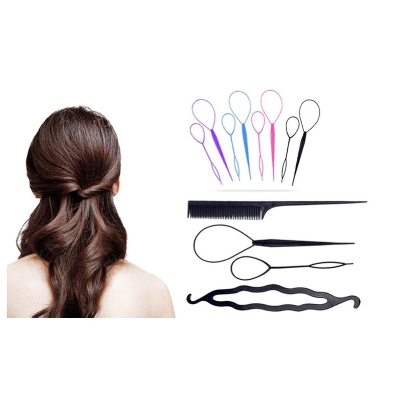4 Pcs Set Styling Clip Bun Maker Hair Twist Braid