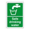 Safe drinking water - safety sign - 1.2mm Rigid plastic