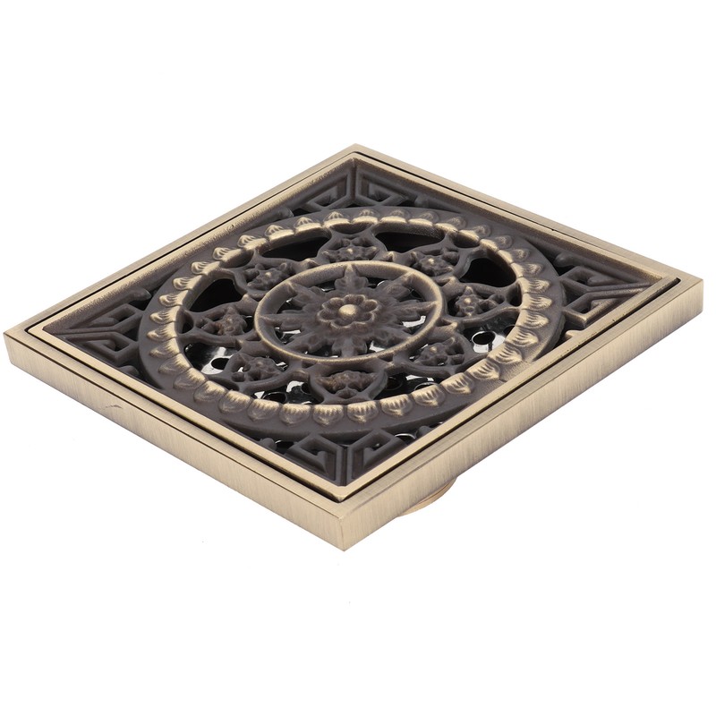 Floor Drain European Style Antique Bathroom Copper Drain Set for