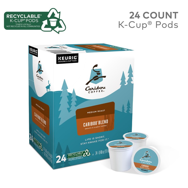 Caribou Coffee Keurig Single-Serve K-Cup Pods, Caribou Blend Medium Roast