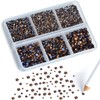 8000pcs Hotfix Rhinestones Flatback,Rhinestones for Crafts Clothes Mixed 6 Sizes,