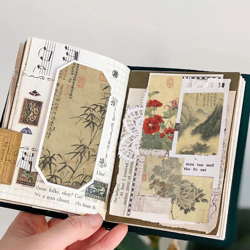 Scrapbook Paper Vintage, 24 Sheets/12 Designs 6x6 Chinese Japanese Style