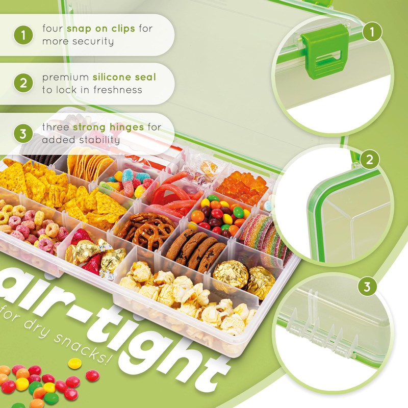 Create-ables Reel Bites BPA Free Large Snackle Box Container for