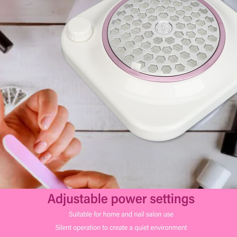 Nail Dust Collector Adjustable Power Quiet Dust Vacuum Cleaner Extractor