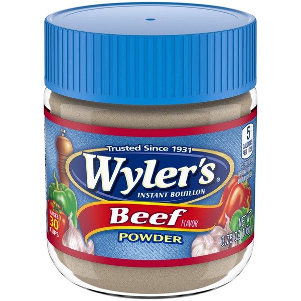 Wyler's Beef Instant Bouillon Powder (3.75 oz Jars, Pack of 4)