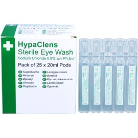 Safety First Aid Group HypaClens Saline Eye Wash Pods, (Pack of 25)