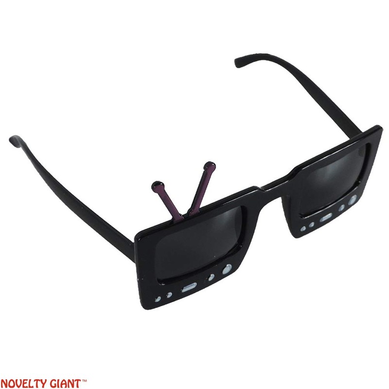 Gafas de sol gigantes con forma de TV para fiestas
