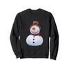 Schneemann Schnee Weihnachten frostig Winter Kohle Schneeflocken Karotte Sweatshirt